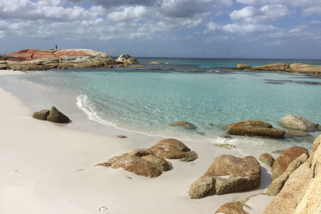 Bay of fires camping caravan park beach water my australia trip tasmania